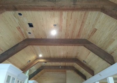 Reclaimed Wood Ceiling Vaulted | Specialty Flooring | Reclaimed Building Materials | Hilton Head, Savannah, Bluffton, Beaufort SC